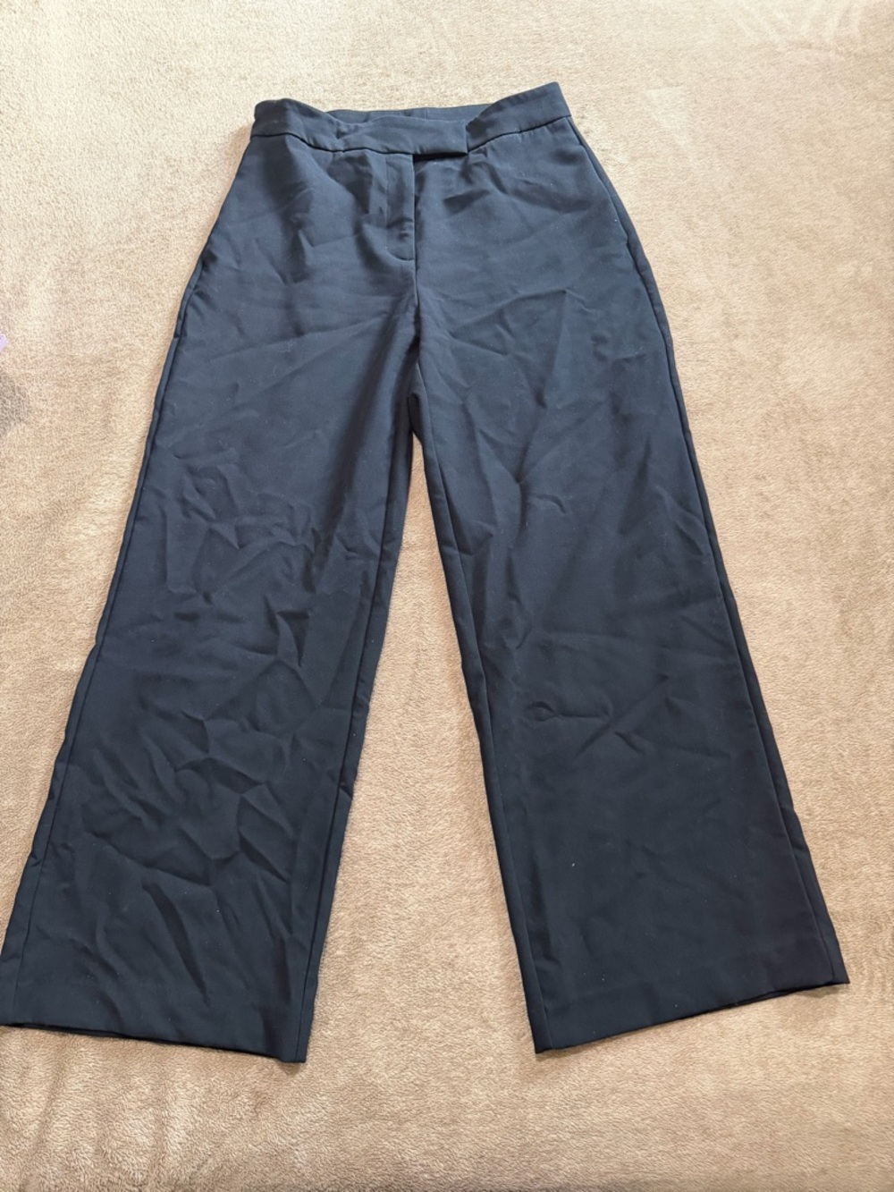 Women's Black Wide-Leg Dress Pants